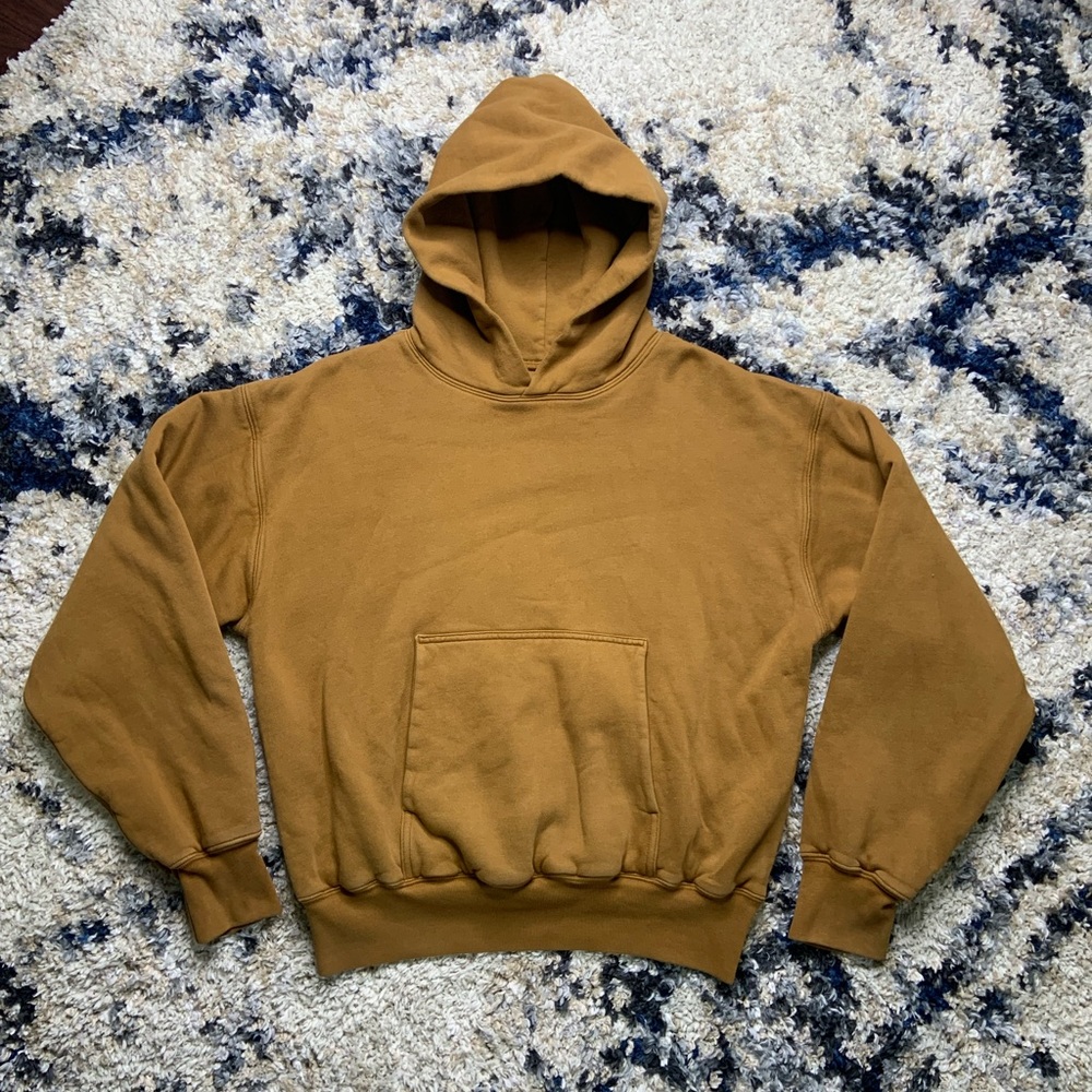 Men’s Medium Yeezy Hooded Pullover Sweatshirt Light Brown